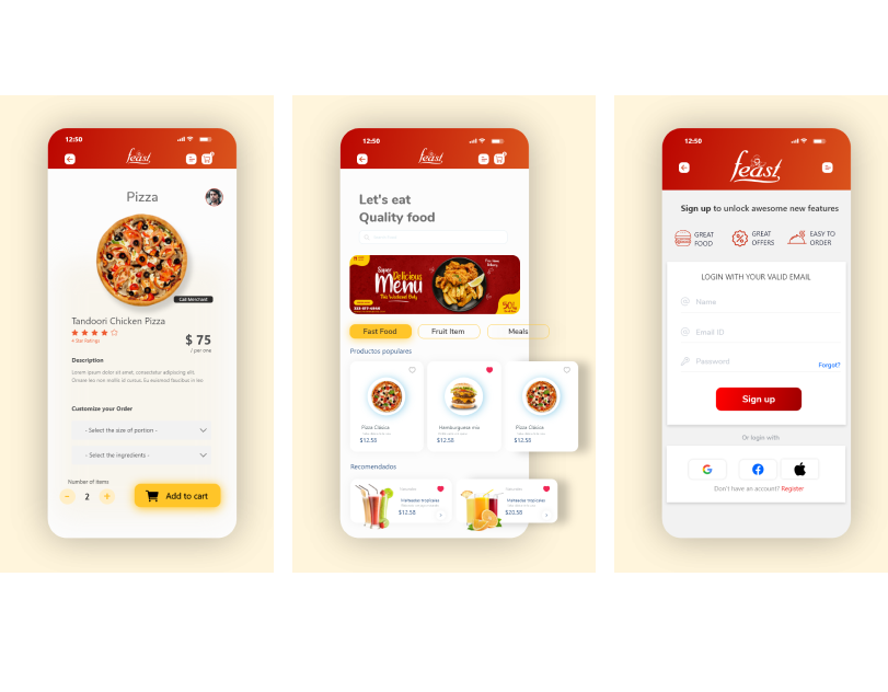 Food Delivery App UI